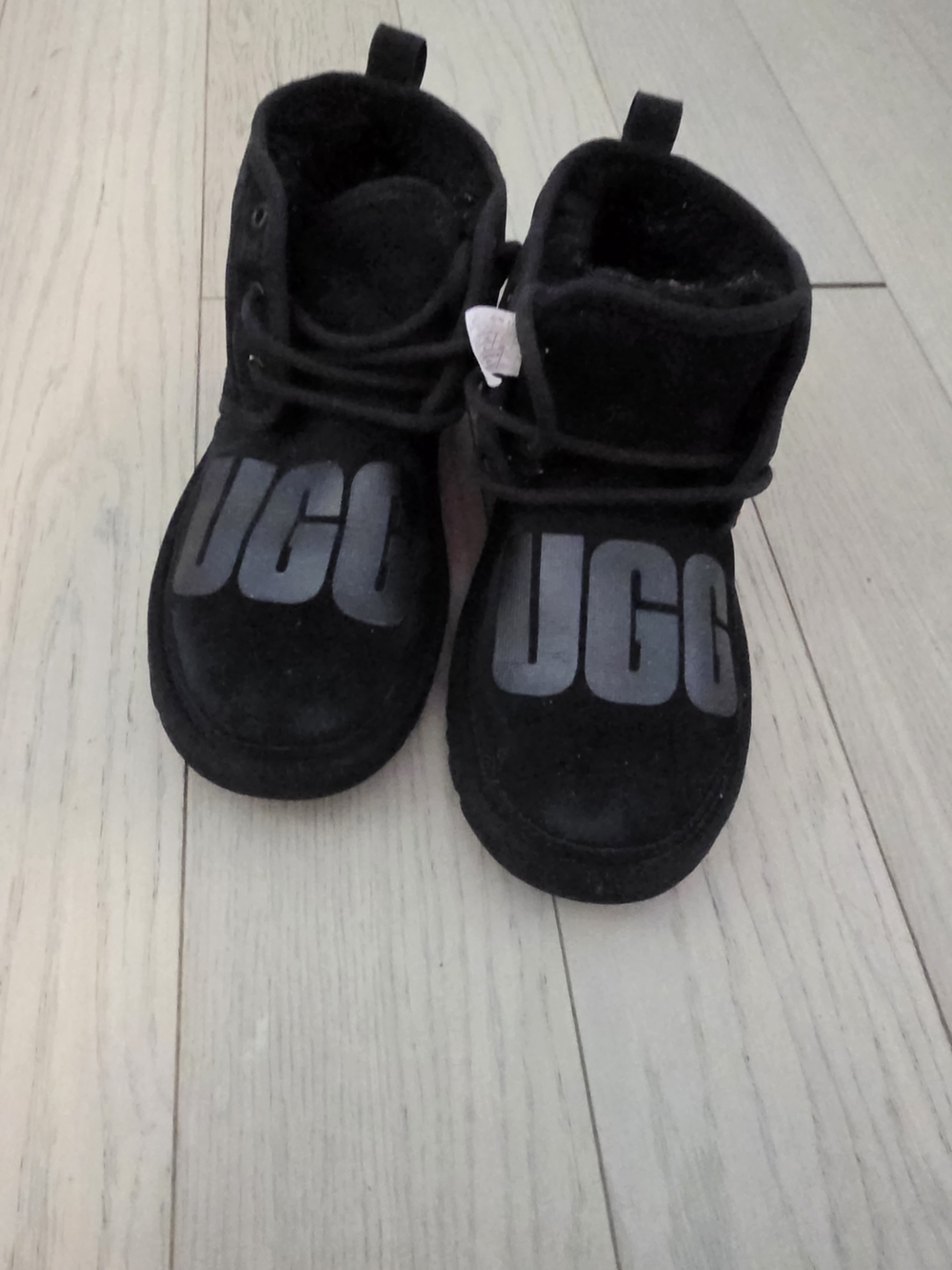 UGG Women Black Logo Boot - Cozy Ankle Shoe